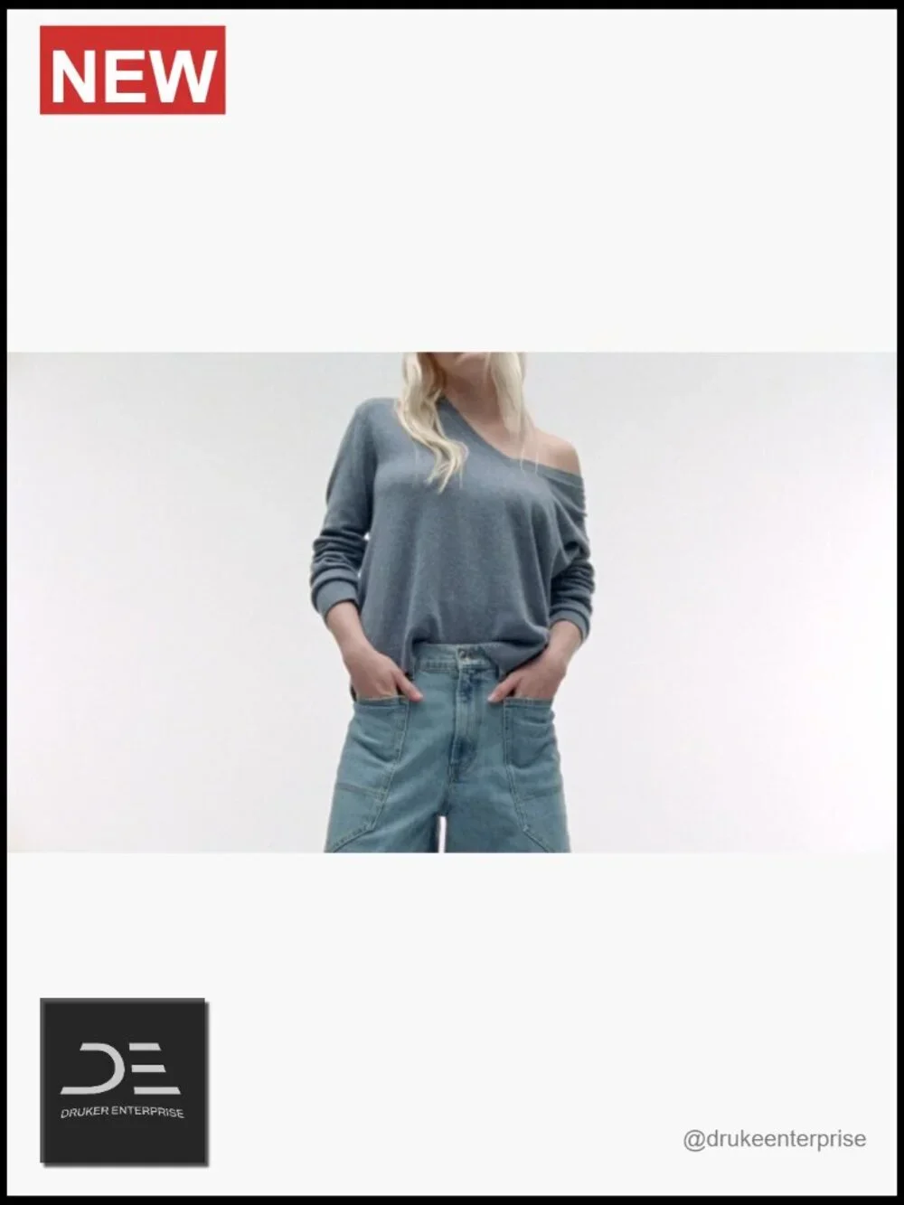 Mid Rise Pull-On Barrel Pant in Organic Cotton Twill